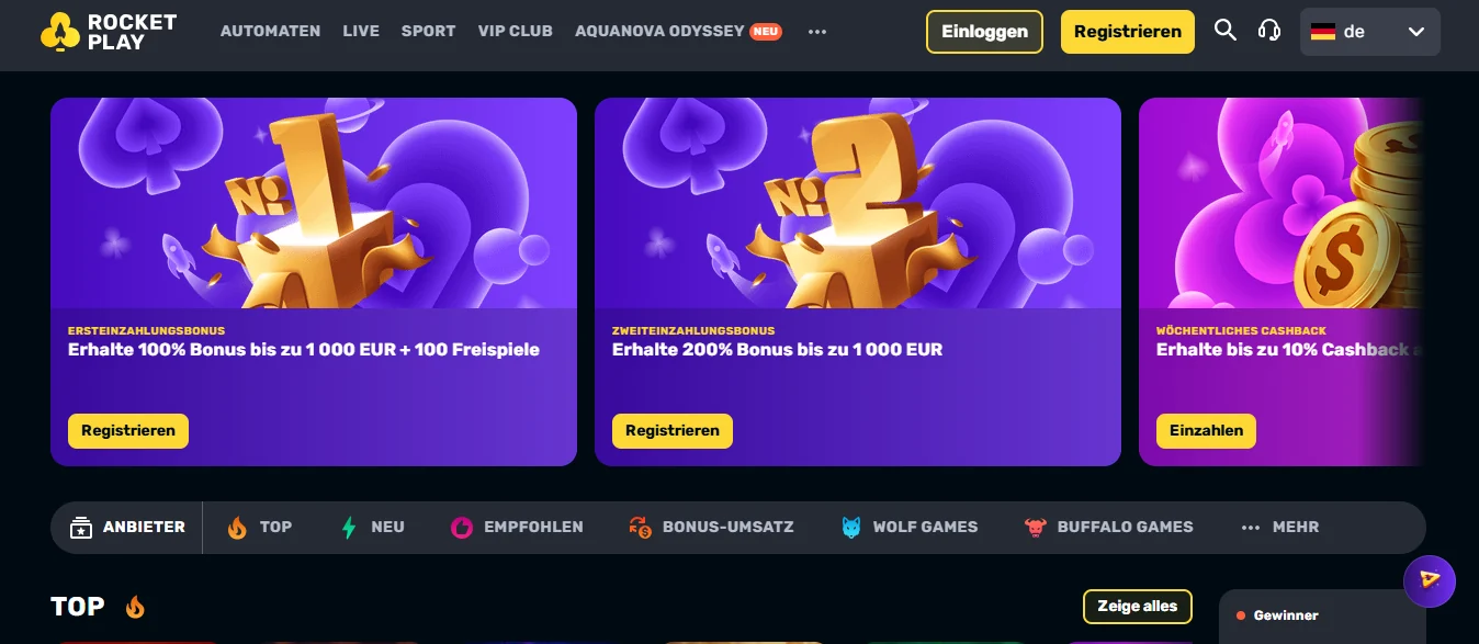 RocketPlay Bitcoin Casino