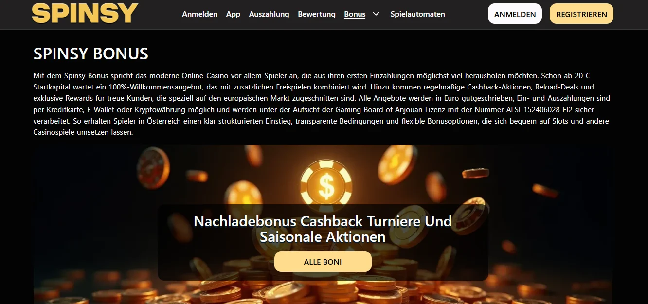 Spinsy Bitcoin Online Casino